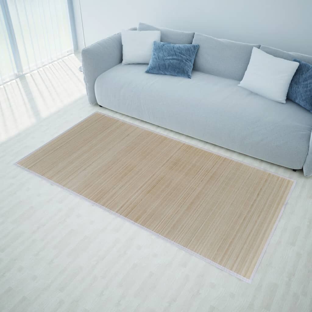 Vidaxl Alfombras Rectangulares De Bambú Natural 2 Unidades 120x180 Cm_1