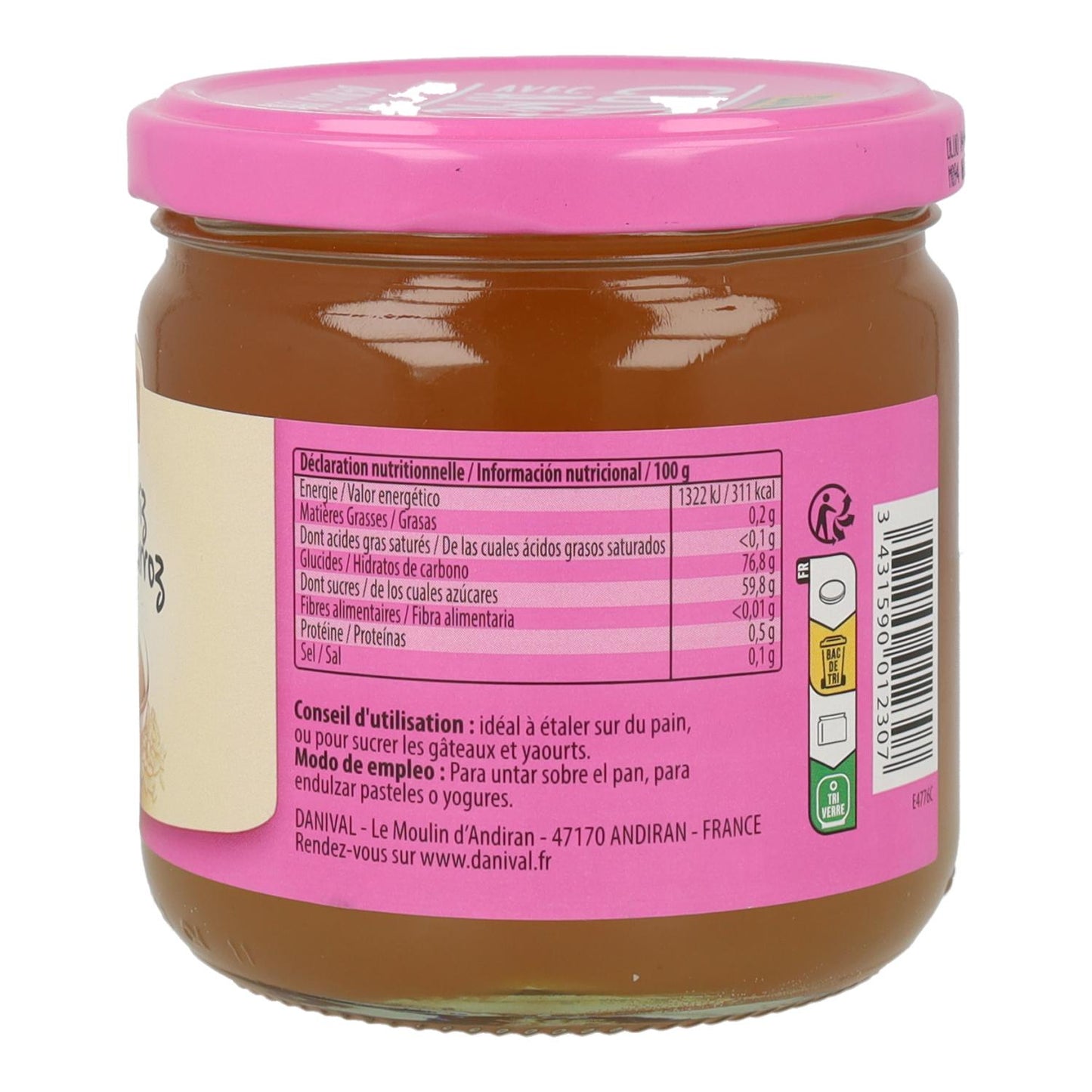 Xarope de Arroz Danival, 460 g