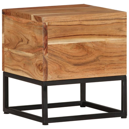 Mesa Auxiliar De Madera Maciza De Acacia 30x30x33 Cm_4