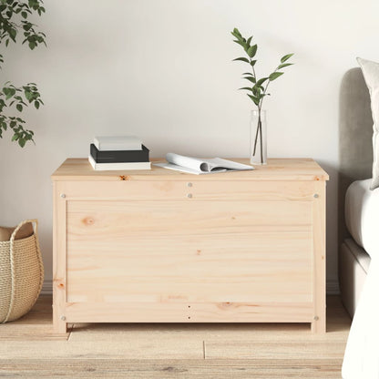 Caja De Almacenamiento Madera Maciza De Pino 80x40x45,5 Cm_2