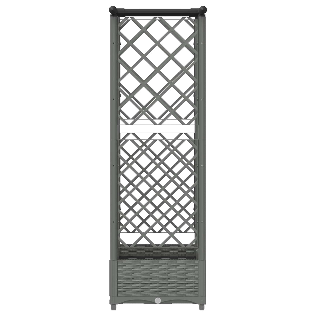 Cama Elevada Con Trellis Y Techo Gris Claro 124 X 40 X 121 Cm_3