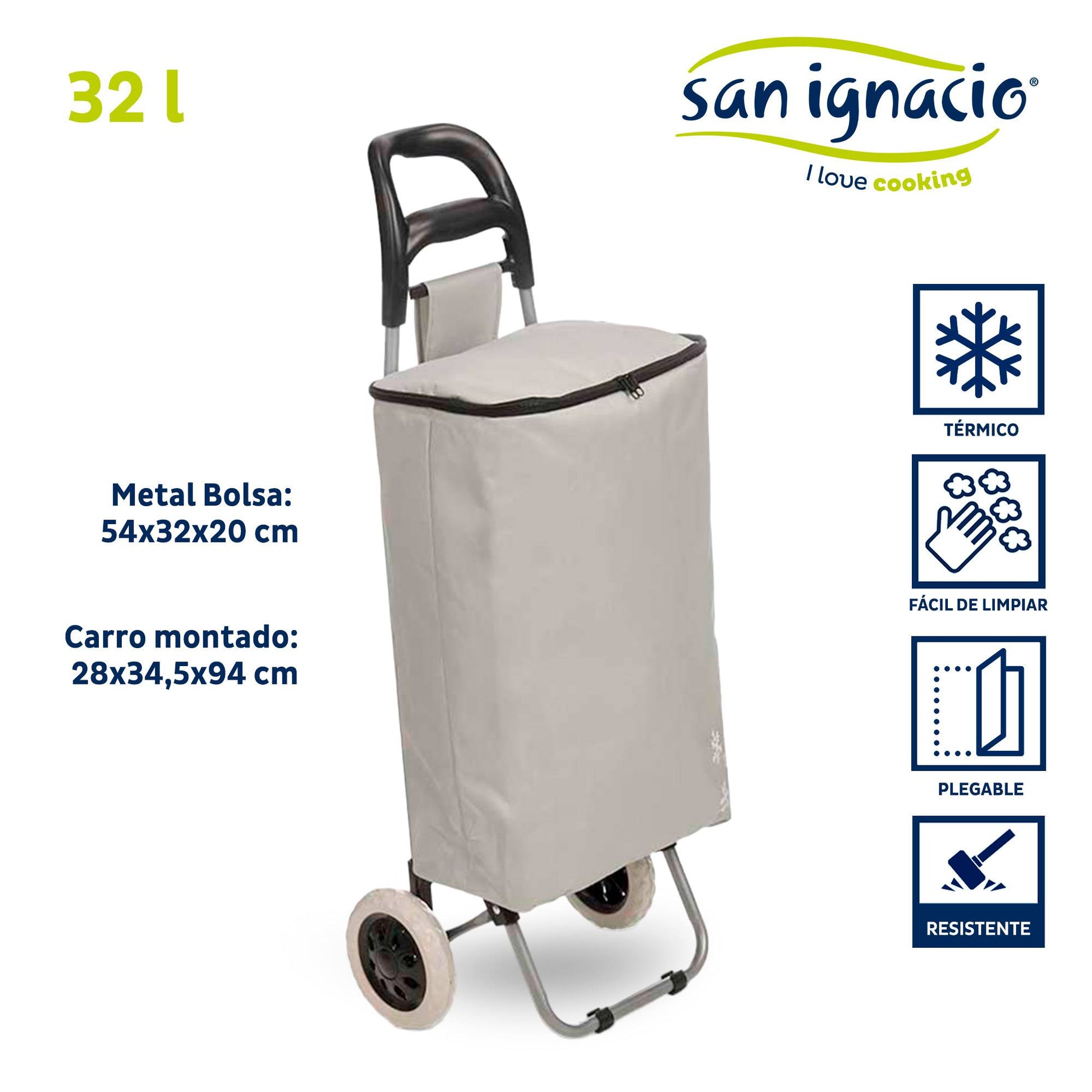 Carro De Compra Térmico 32l Gris Kinvara – Práctico Y Sofisticado En Gris_1