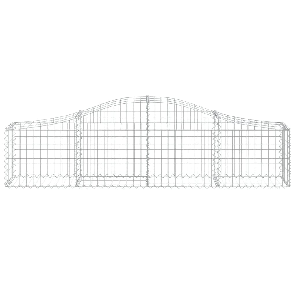 Cestas De Gaviones 18 Uds Forma De Arco Hierro 200x30x40/60 Cm_3