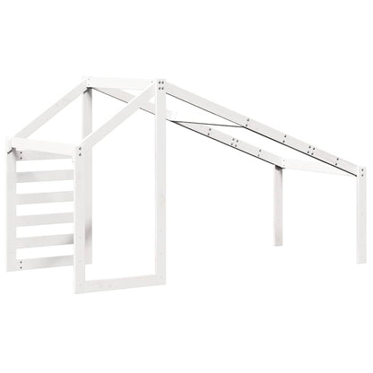 Techo De Cama Infantil Madera Maciza Pino Blanco 188x97x113 Cm_5