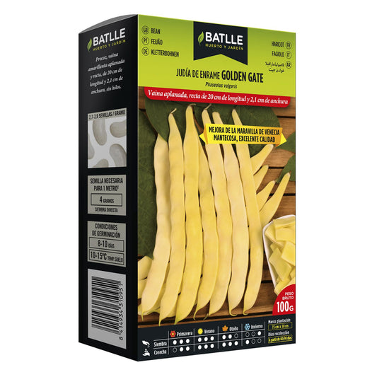 Sementes de Feijão Golden Gate 100 g Batlle