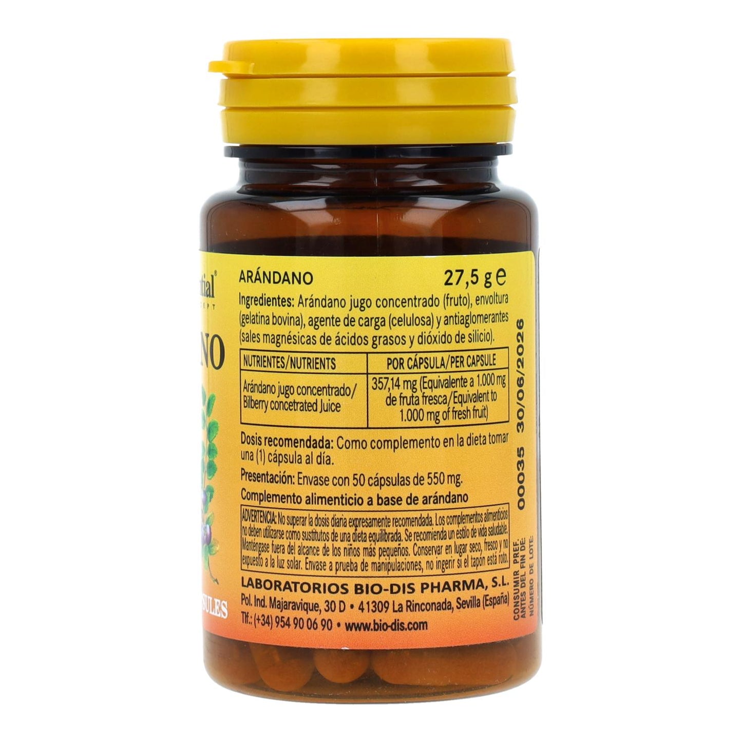 Cranberry 1000 mg Nature Essential, 50 cápsulas