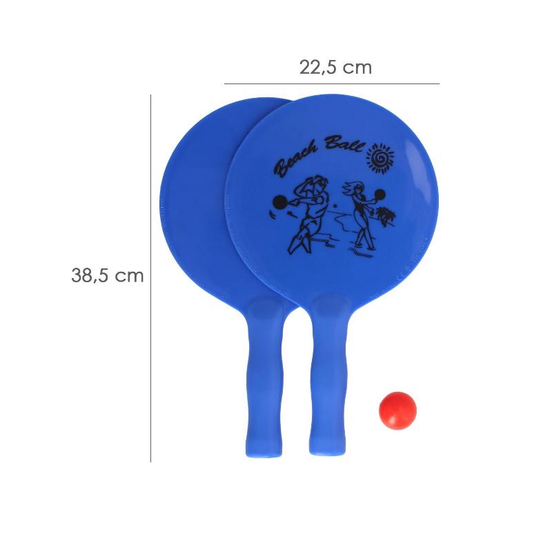 Raquetas Palas Playa Con Pelota Ø 22,5 Cm. X 38,5 (alt.) Cm. Resistente Al Agua Y Al Sol. Raqueta De Playa, Palas Playa._2