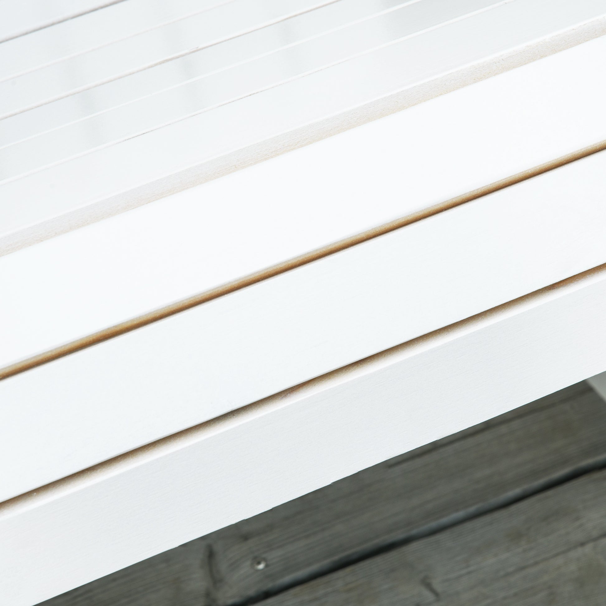Outsunny Silla De Jardín Mecedora Silla Adirondack De Madera 77x94x97cm Blanco_3