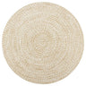 Vidaxl Tapete de juta tecido à mão Branco e Natural 90 Cm