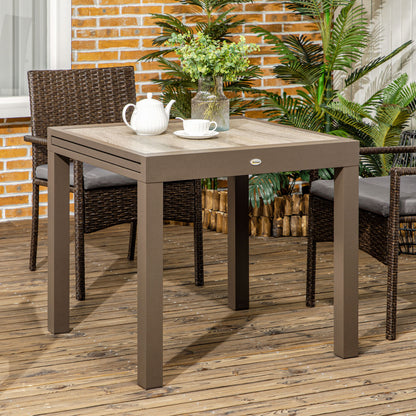 Outsunny Conjunto De Muebles De Ratán De Jardín Con Mesa Extensible Y 6 Sillas_3