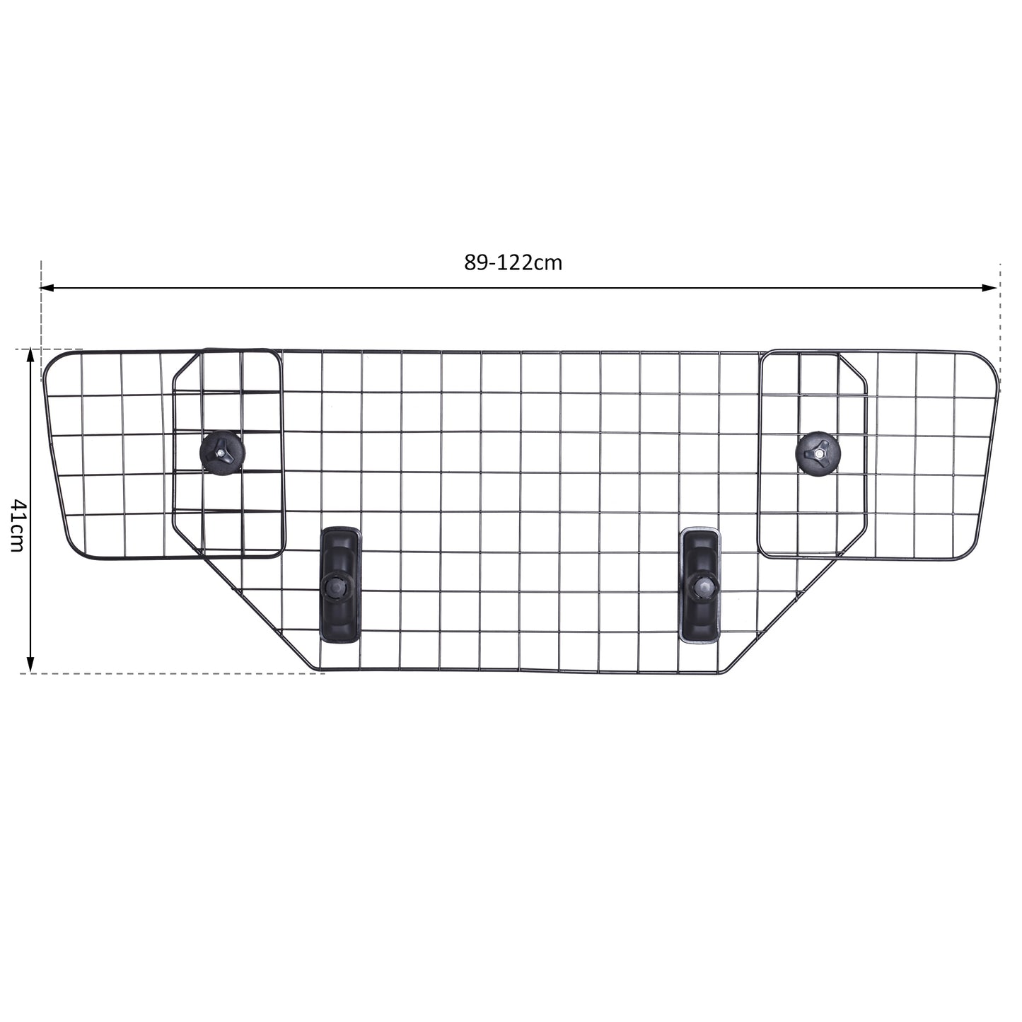 Pawhut Rejilla Separador Perro Coche Extensible Reja De Seguridad Barrera_2