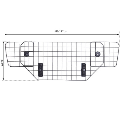 Pawhut Rejilla Separador Perro Coche Extensible Reja De Seguridad Barrera_2