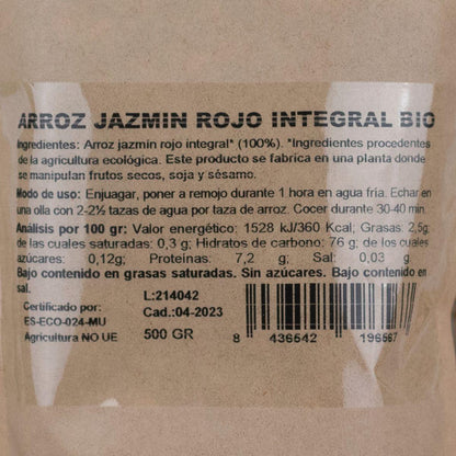 Arroz Jasmim Vermelho Integral Biológico NaturGreen 500 g