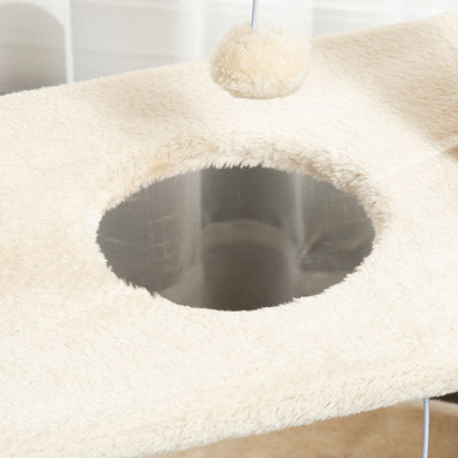 Pawhut Rascador Para Gatos Altura 76 Cm Con Plataforma En U Marrón Claro_4