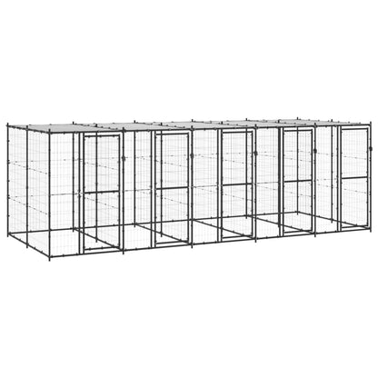 Perrera De Exterior De Acero Con Techo 12,1 M²_1