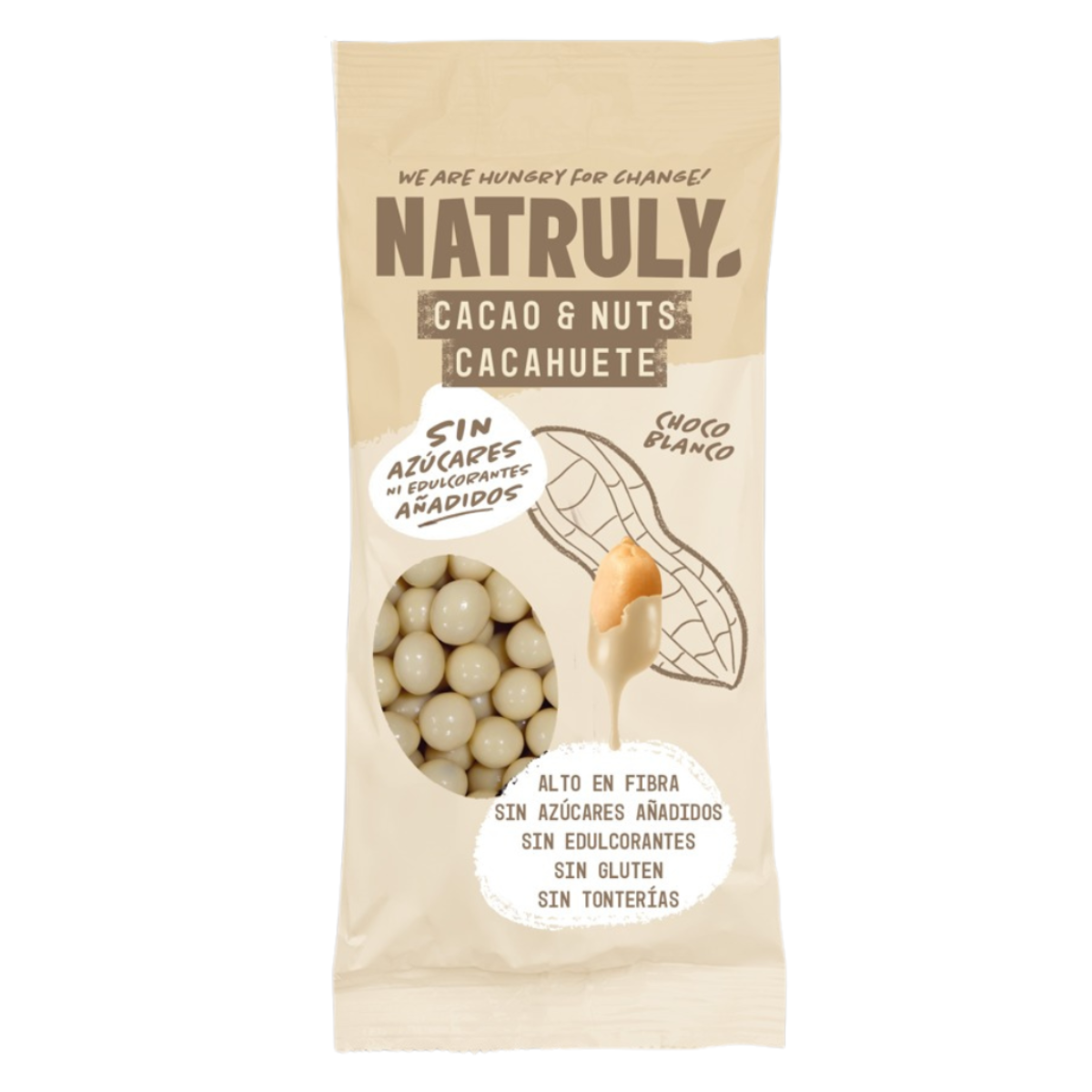 Cacao&amp;Nuts Chocolate branco Natruly 50g