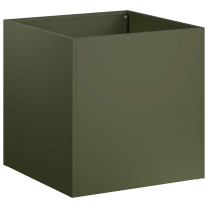 Macetero De Jardín 2 Uds. Verde Oliva 25 X 25 X 25 Cm_2