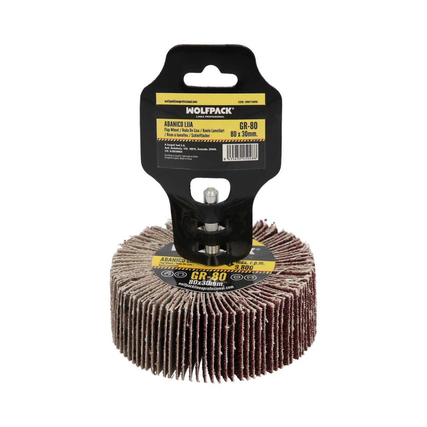 Abanico Lija Grano 80 Medida Ø 80 X 30 Mm. Disco Abrasivo Laminas, Ruedas Mil Hojas, Ruedas Abrasivas,lijado,desbaste,pulir