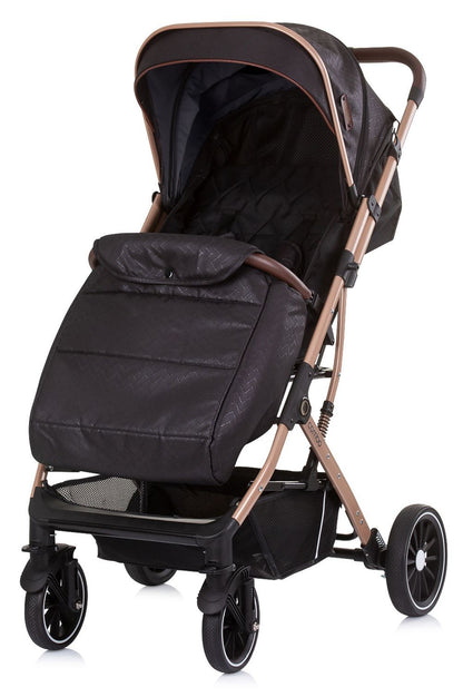 Silla De Paseo Compacta Hasta 22 Kilos Combo Obsidian Gold_1
