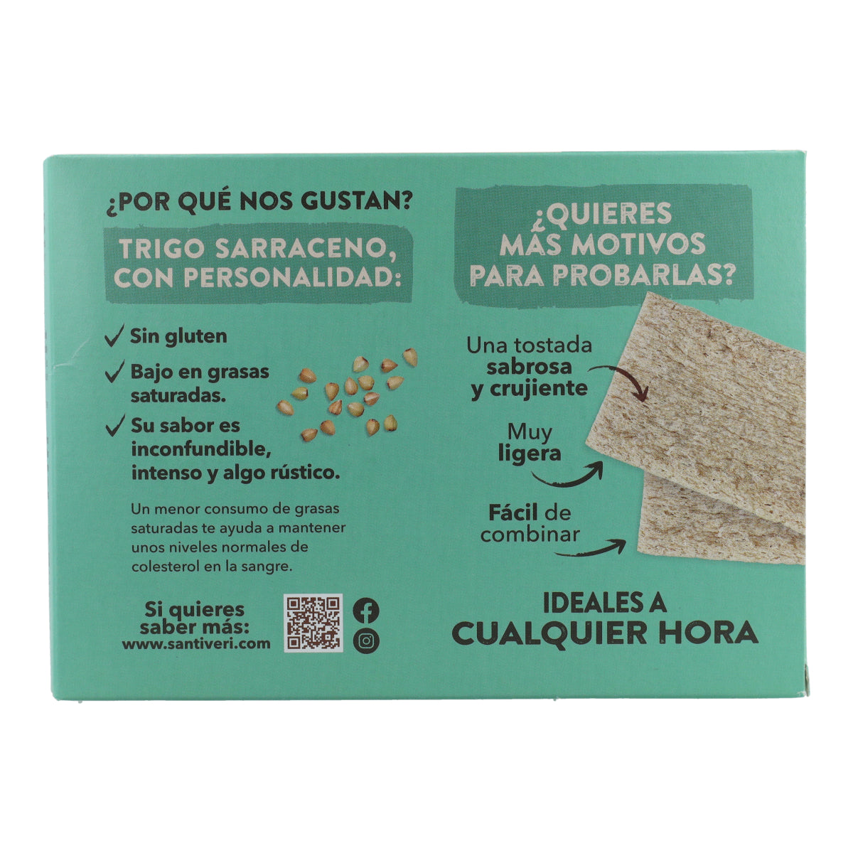 Tosta de trigo sarraceno biológica leve e crocante Santiveri 100 g
