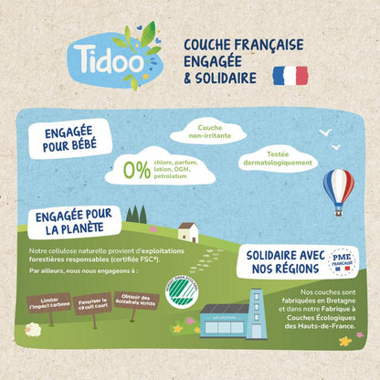 Fraldas T4+ Maxi Plus (9/20 kg) Tidoo, 48 unidades