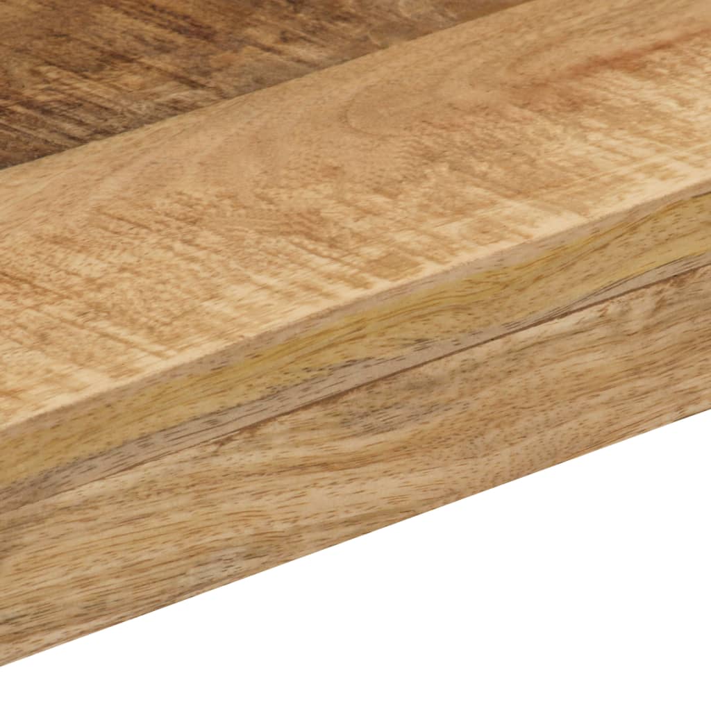 Mesa De Comedor De Madera Maciza De Mango Y Acero 115x55x76 Cm_3