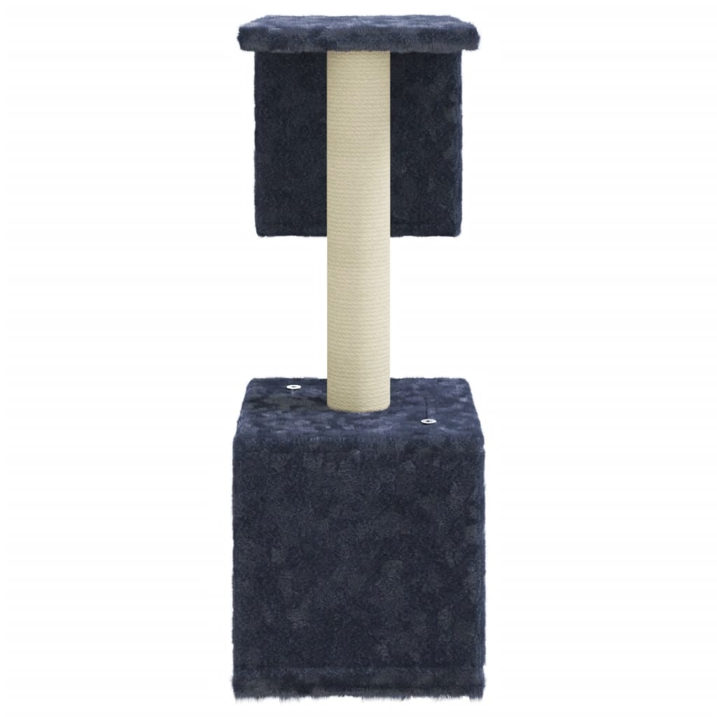 Rascador Para Gatos Con Postes De Sisal Gris Oscuro 60 Cm_3