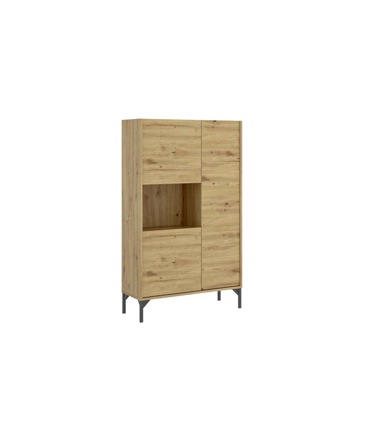 Modulo Alto Tres Puertas Para Salon O Cocina Cazalilla En Nordic 135 Cm(alto)81 Cm(ancho)43 Cm(largo)_2