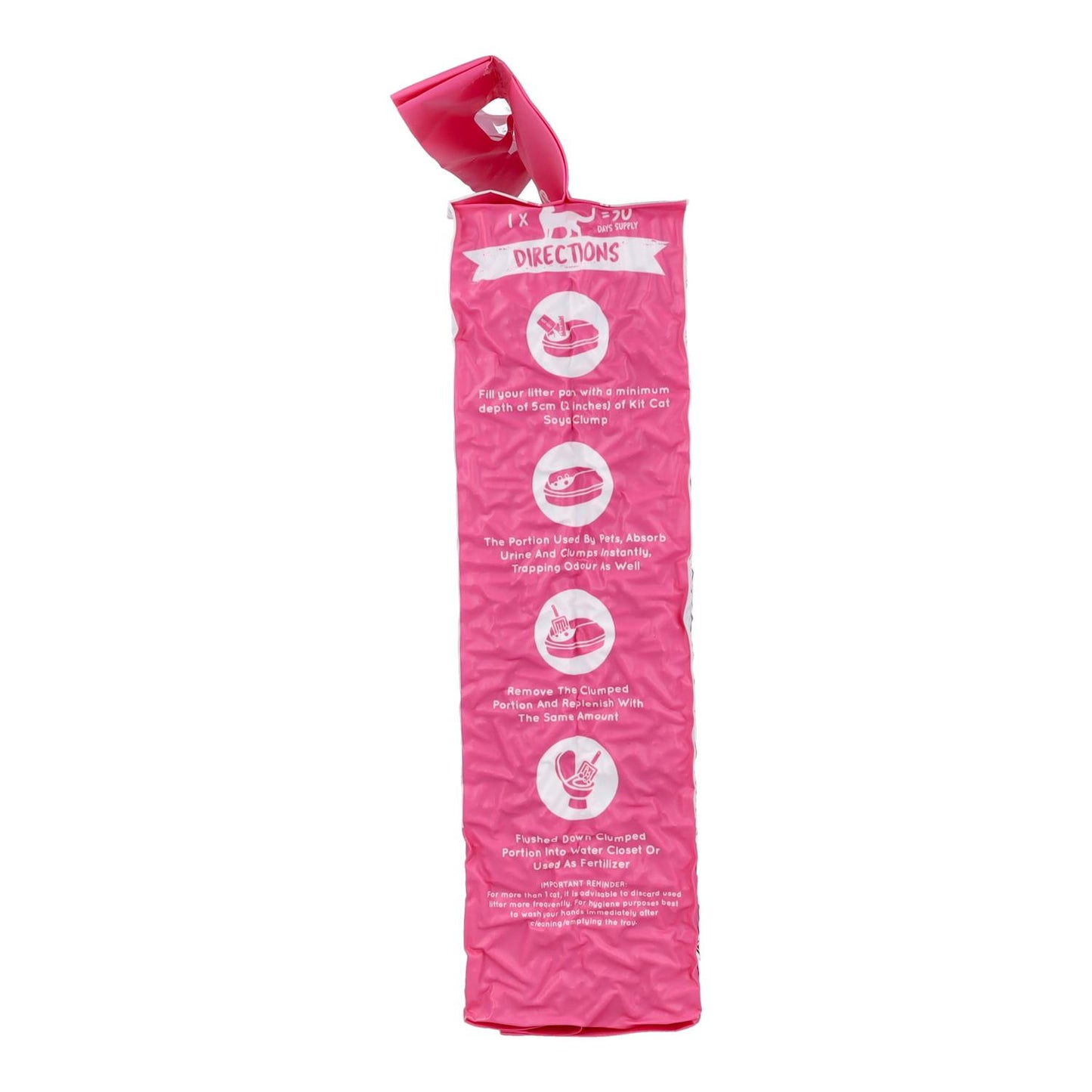 Kit de areia para gatos Eco SoyaClump - Areia para gatos morango 7 L