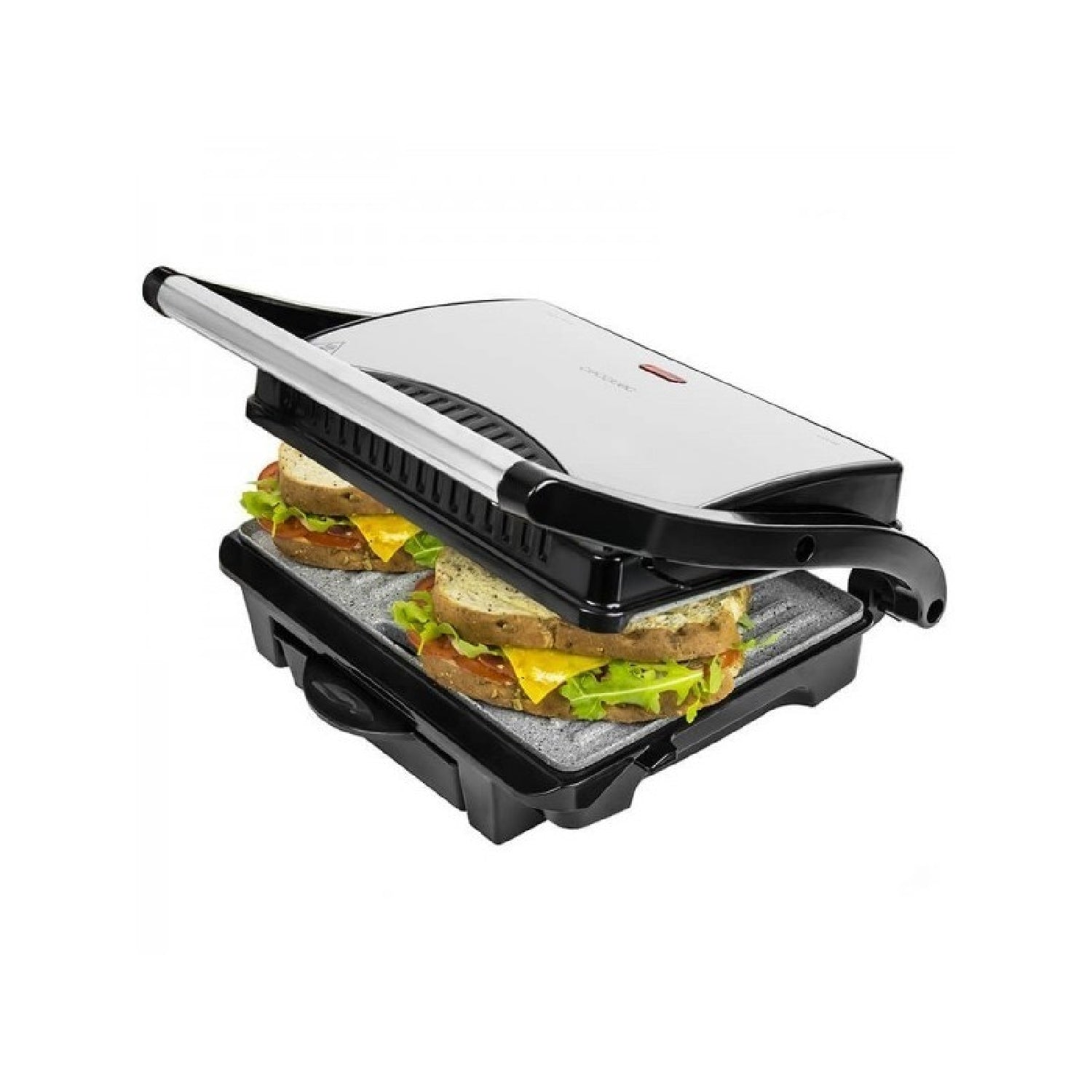 Parrilla Eléctrica Rock'ngrill 1000. 1000 W, Revestimiento Antiadherente Rockstone, Placa Superior Flotante, Cajetín Recogegrasas, 25.5 X 29.5 X 10_0