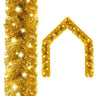 Vidaxl Grinalda de Natal com luzes LED douradas 20 M