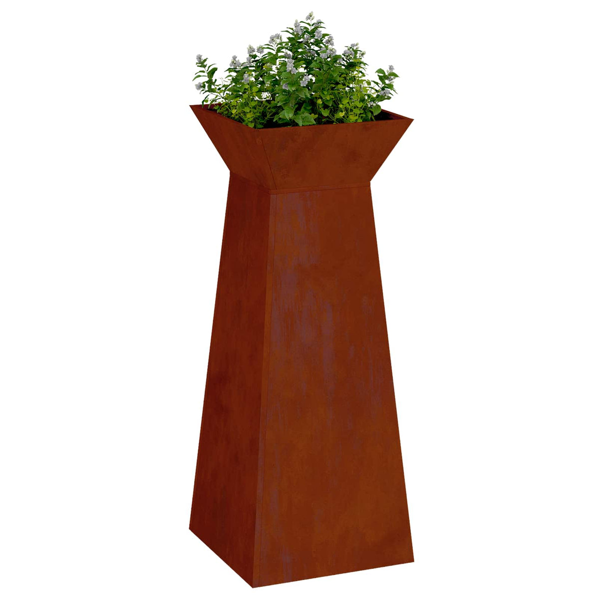 Maceta Pilar Oxidado 40 X 40 X 100 Cm Acero Oxidado_2