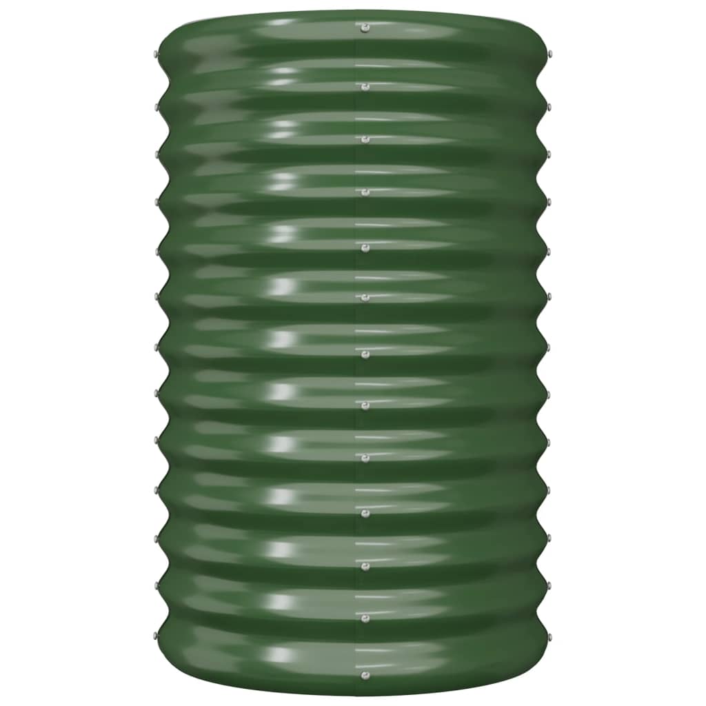 Jardinera De Acero Galvanizado Verde 40x40x68 Cm_2