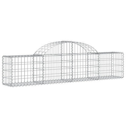 Cestas De Gaviones 12 Uds Forma De Arco Hierro 200x30x40/60 Cm_2