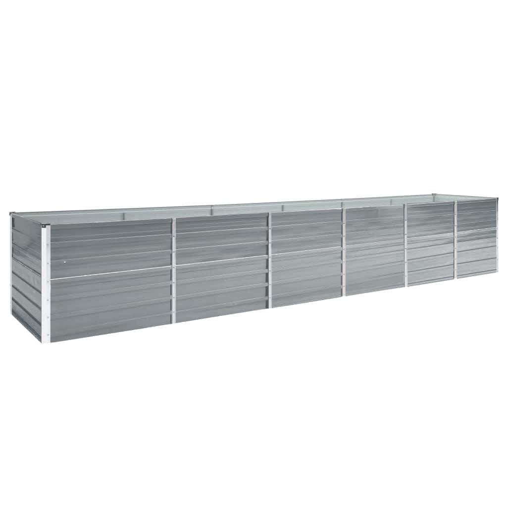 Arriate De Jardín De Acero Galvanizado Gris 480x80x77 Cm_1