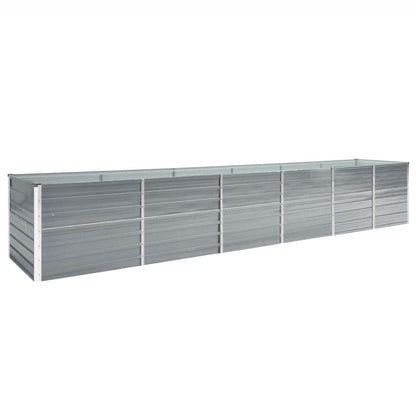 Arriate De Jardín De Acero Galvanizado Gris 480x80x77 Cm_1
