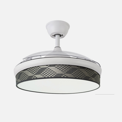 Ventilador Dc Moda 72w Blanco/tetris Gris 108d 3aspas 7200lm 3000-4000-6000k Remoto+ Memoria+ Temporizador_2