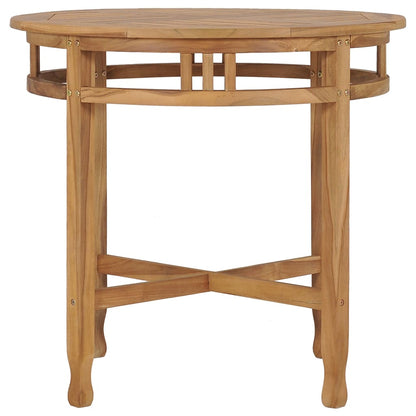 Mesa De Comedor De Madera Maciza De Teca Ø 80 Cm_0