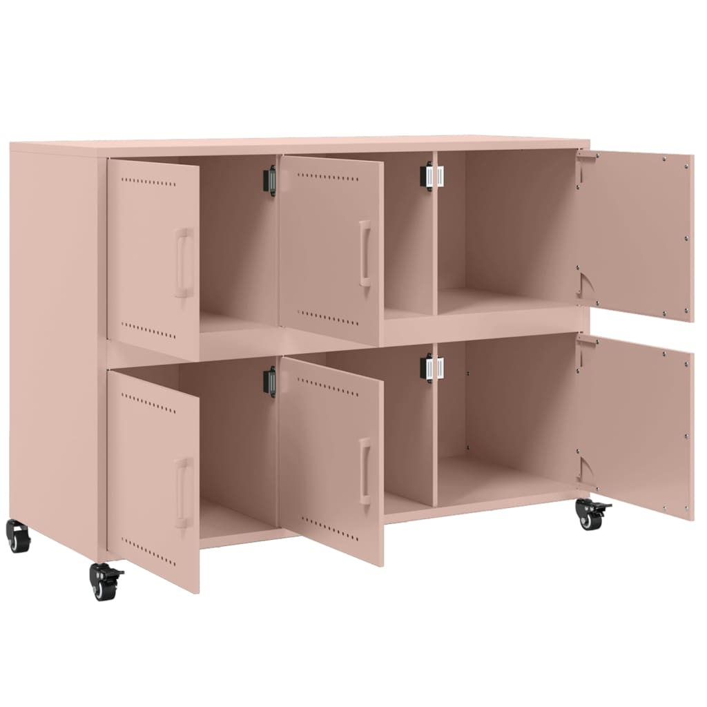 Aparador De Acero Laminado En Frío Rosa 100,5x39x72 Cm / Vetonek_3