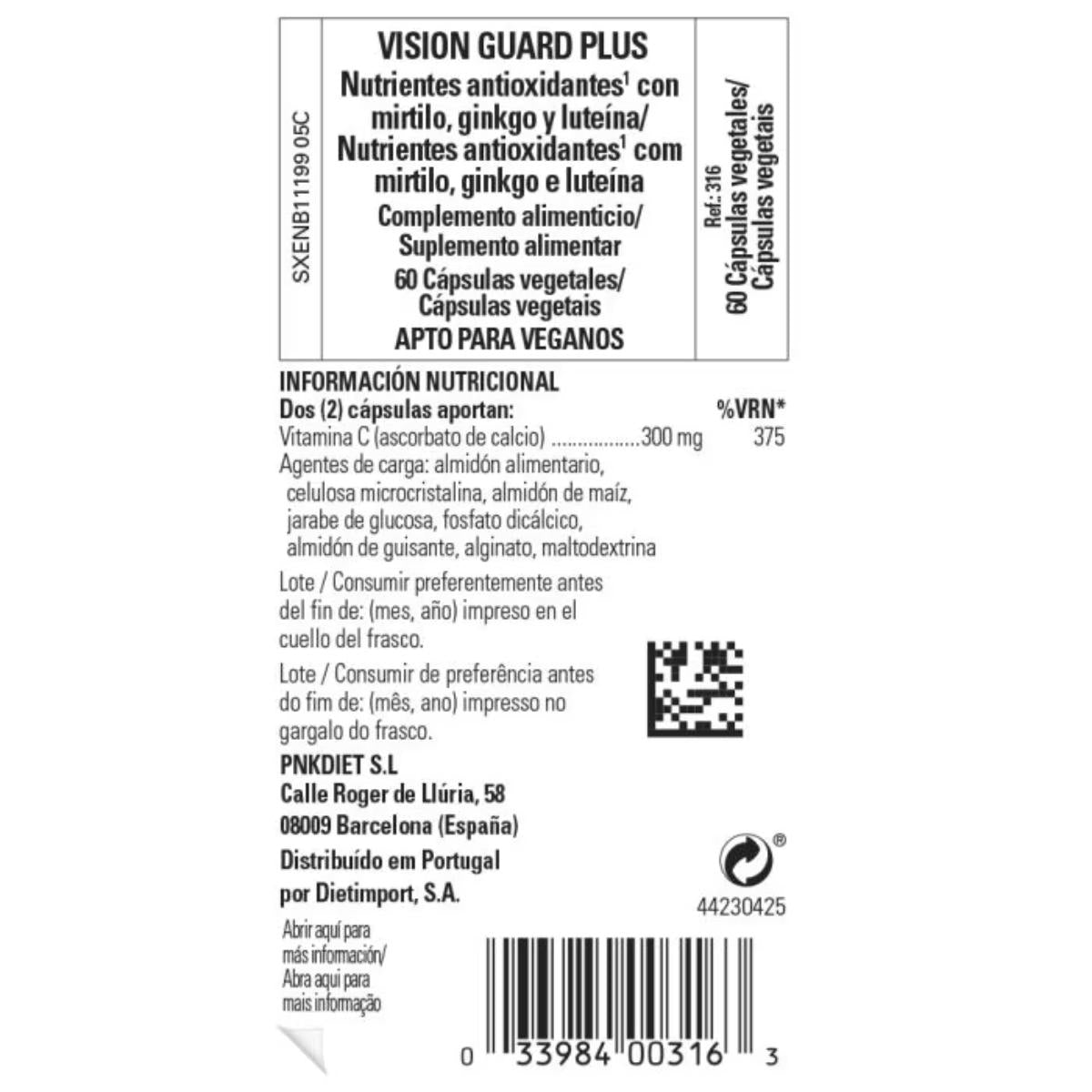 Pack 2x Vision Guard Plus Solgar, 60 cápsulas vegetais