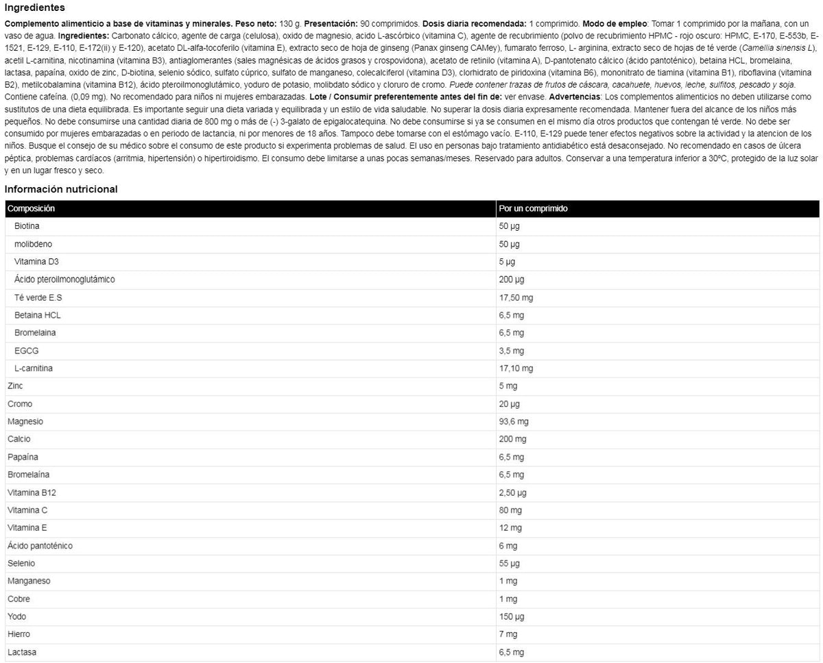 Multi Az Sport - 90 Tabletas - Complejos Multivitaminicos - Io.genix_5
