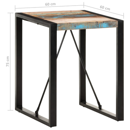 Mesa De Comedor De Madera Maciza Reciclada 60x60x75 Cm_3