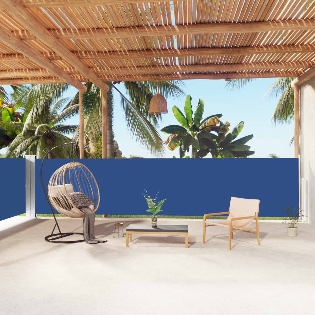 Vidaxl Toldo Lateral Retráctil Azul 140x1000 Cm_1