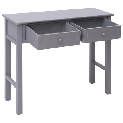 Mesa Consola De Madera Gris 90x30x77 Cm_1