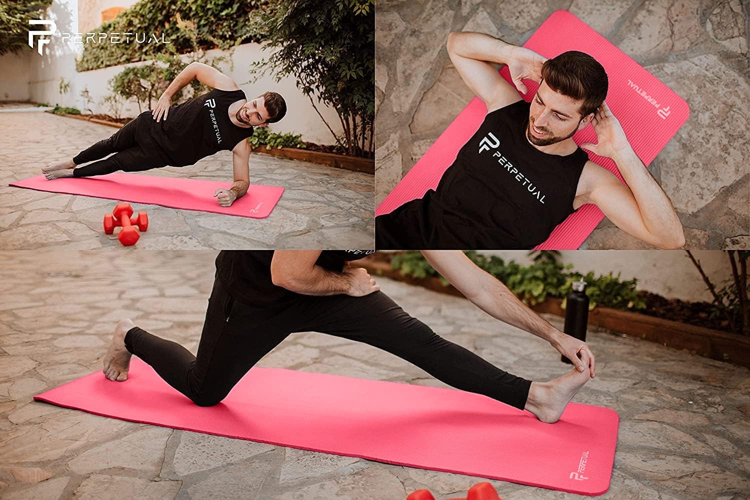 Esterilla De Yoga Y Pilates Antideslizante De 10mm Perpetual Con Correa Y Bolsa De Transporte_3