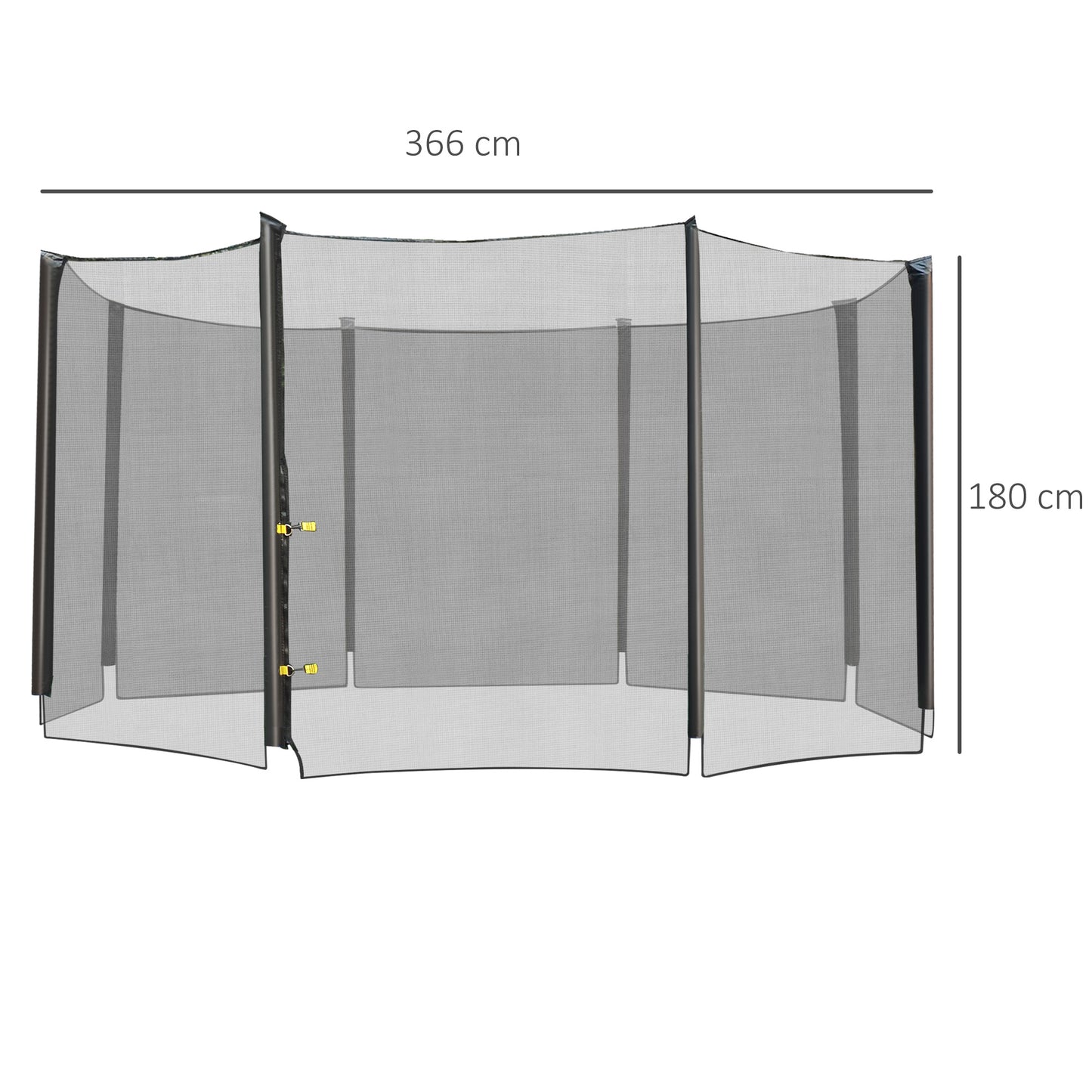 Homcom Red De Seguridad De Reemplazo Para Trampolín Redondo Ø366 Cm Negro_2