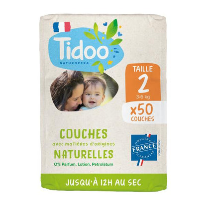 Fralda Tidoo Diapers com rótulo ecológico, de origem francesa, tamanho 2 (3-6 kg)