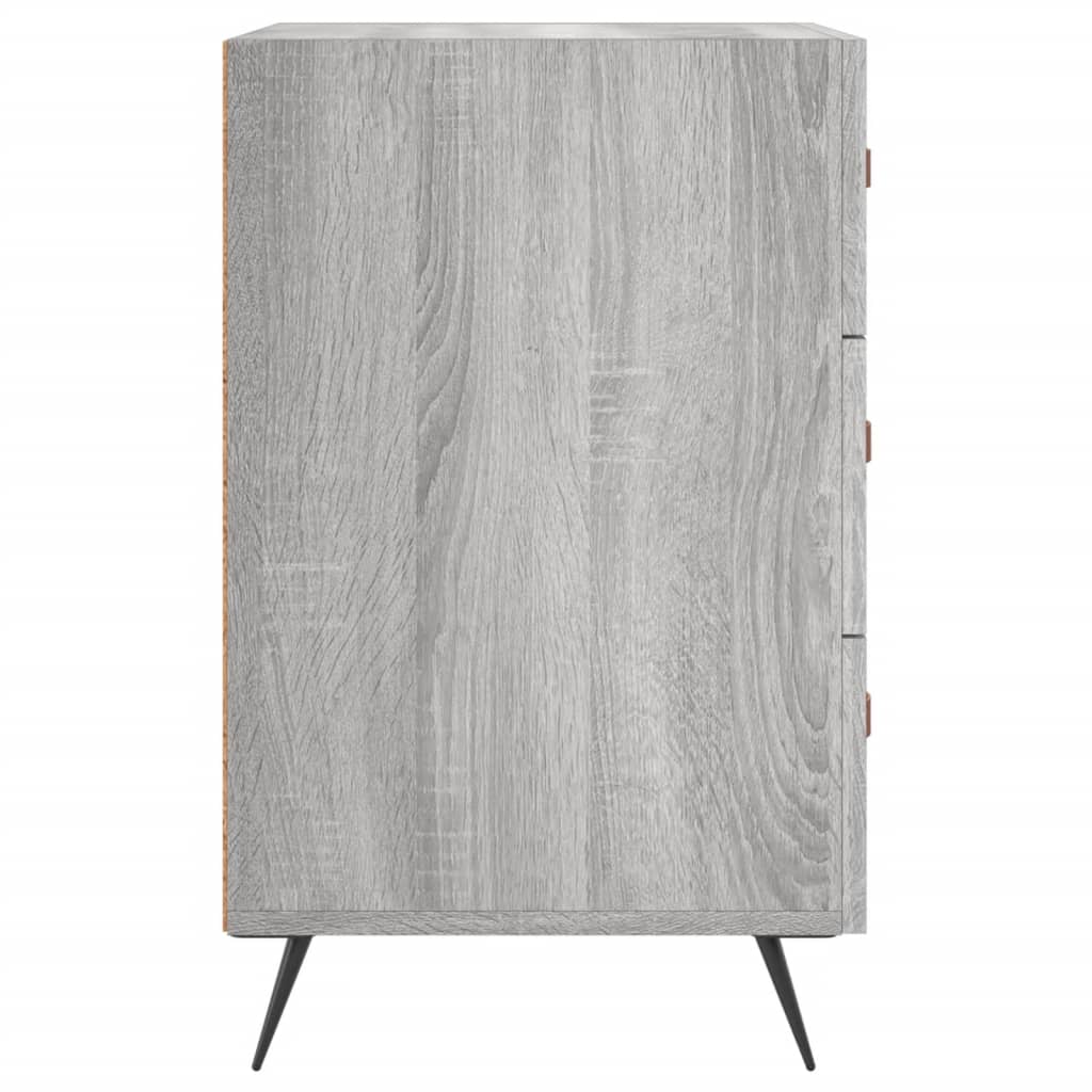 Mesita De Noche Madera De Ingeniería Gris Sonoma 40x40x66 Cm_4