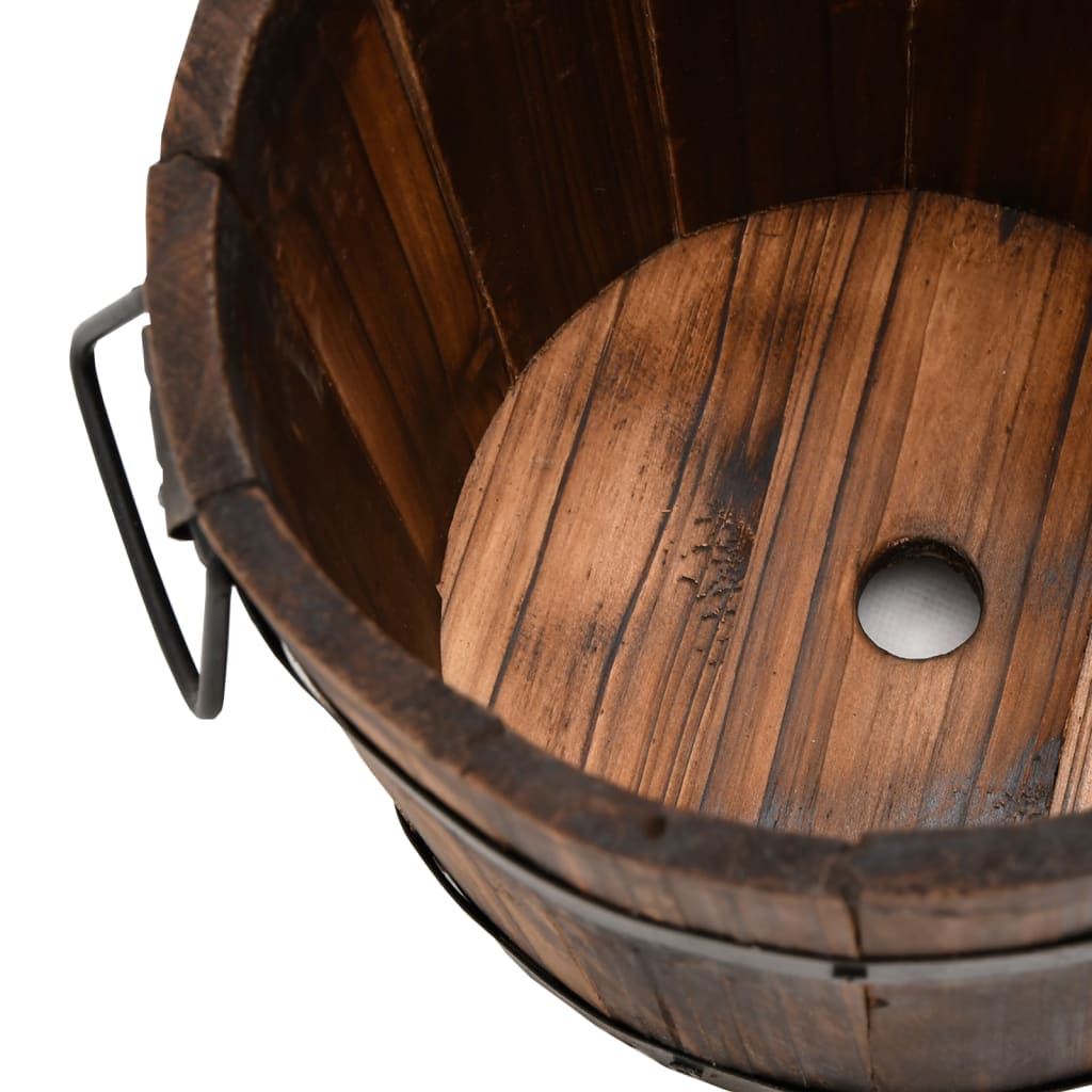 Juego De Maceteros Cubo De Madera 3 Piezas Madera Maciza Abeto_3