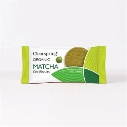 Bolachas de aveia e matcha biológica Clearspring 40g